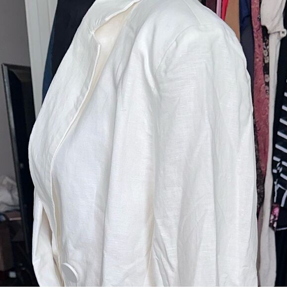 Brave + True | NWTs White Linen Blend Elevate Blazer Size XL - Picture 5 of 9